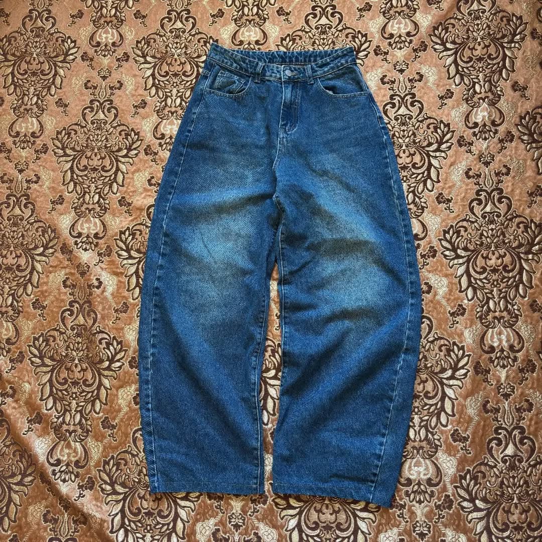 Dark Blue Denim Baggy Jeans